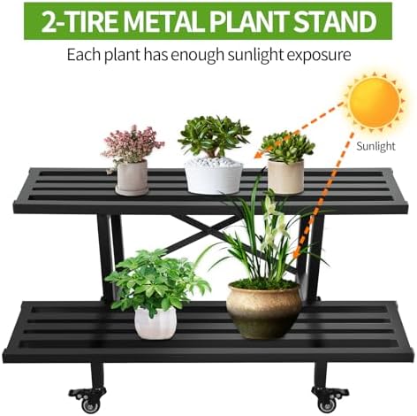 튼튼한 금속 화분 스탠드 2단형 헤비듀티 화분 받침대  - Plant Parents 리뷰 및 가격