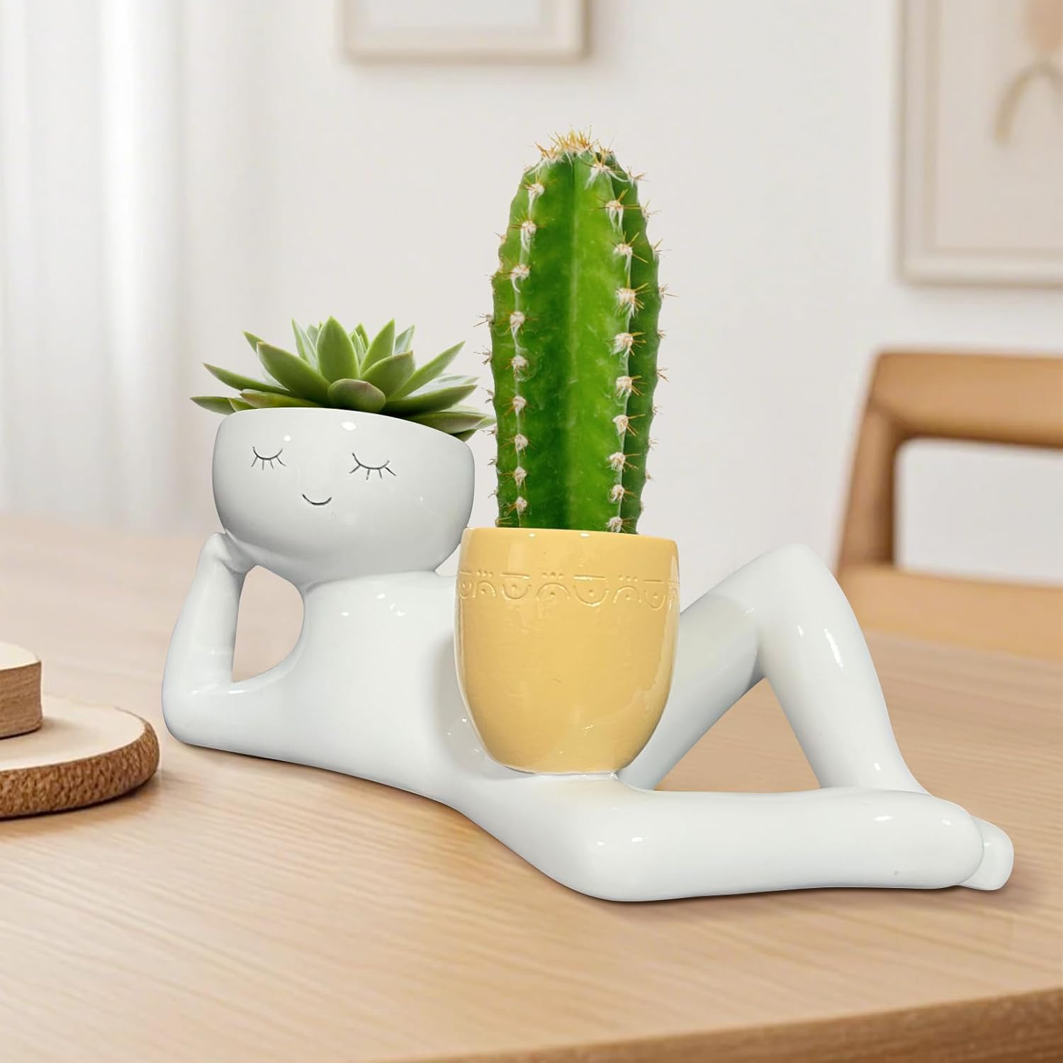 게으른 작은 남자 모양 화분, 독특한 화분, 재미있는  - Plant Parents 리뷰 및 가격