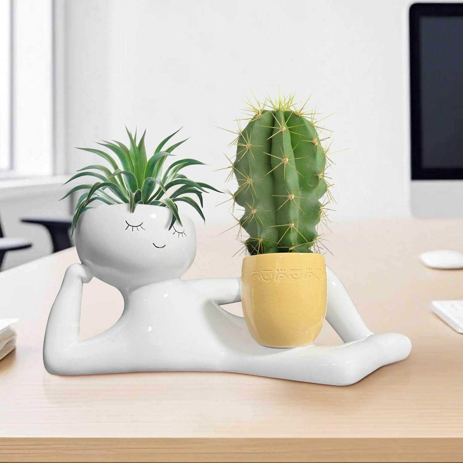 게으른 작은 남자 모양 화분, 독특한 화분, 재미있는  - Plant Parents 리뷰 및 가격