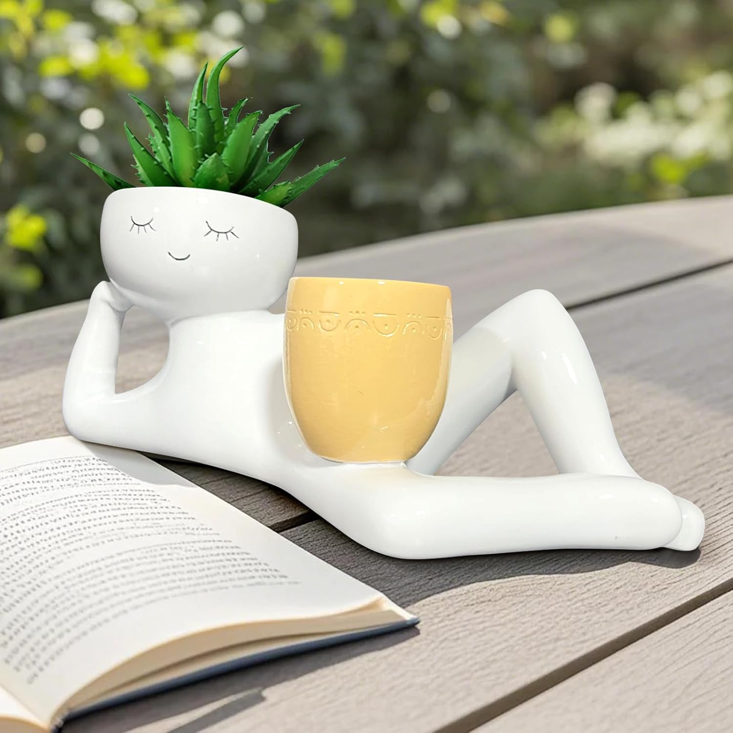 게으른 작은 남자 모양 화분, 독특한 화분, 재미있는  - Plant Parents 리뷰 및 가격