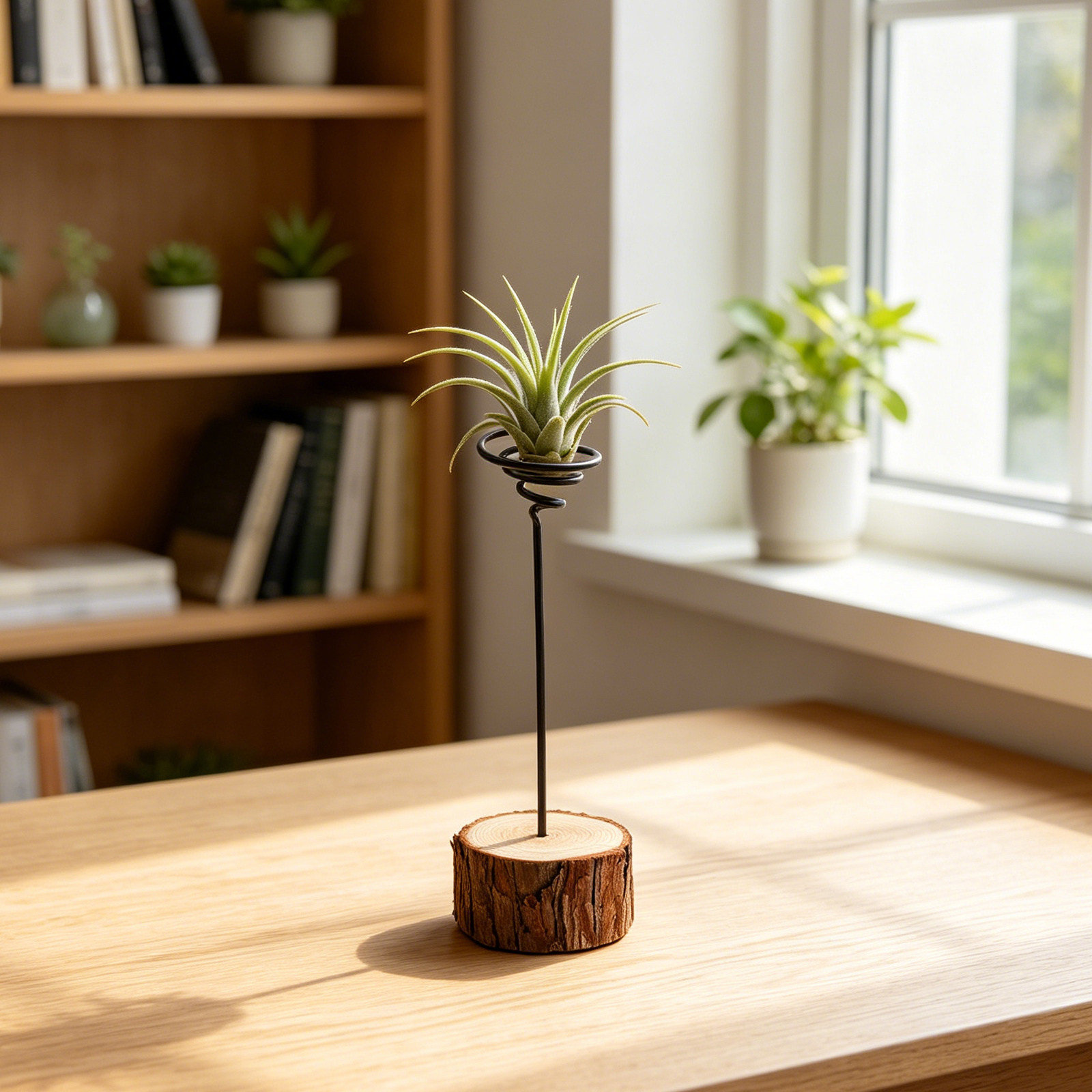 미니 데스크탑 에어 플랜트 홀더, 천연 나무 받침대가  - Air Plant Tillandsia 리뷰 및 가격