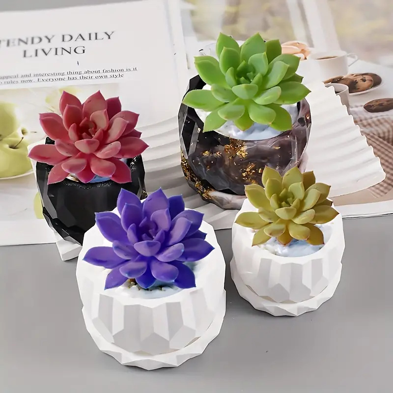 콘크리트 꽃 냄비와 접시에 대 한 1 세트 실리콘 화분 - Plant Parents 리뷰 및 가격