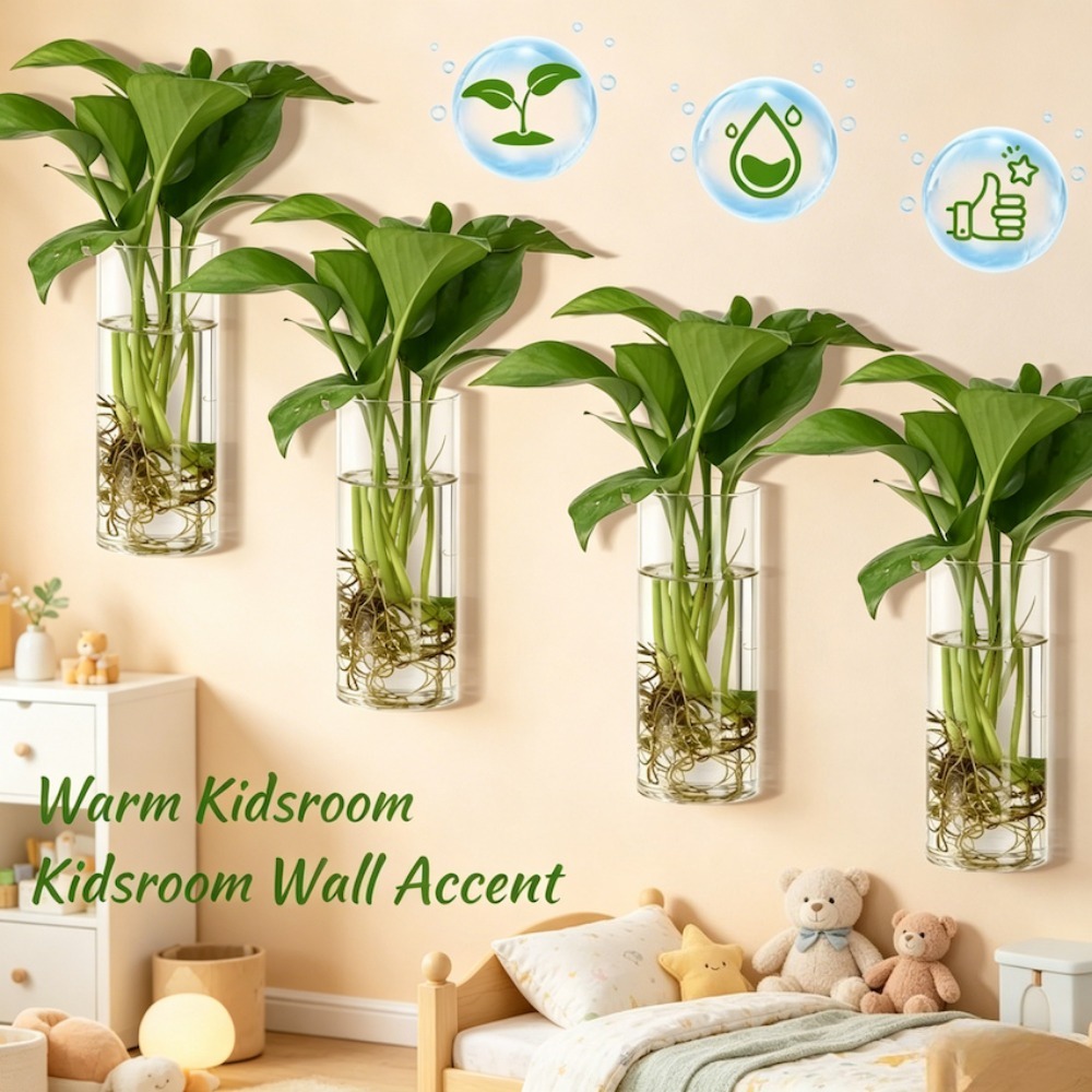 3/6팩 크리에이티브 유리 벽걸이 화병 수경 재배 화분 - Plant Parents 리뷰 및 가격